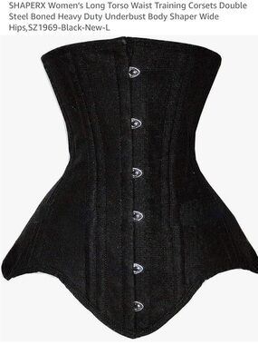 Women's Black Underbust Waist Training Corset